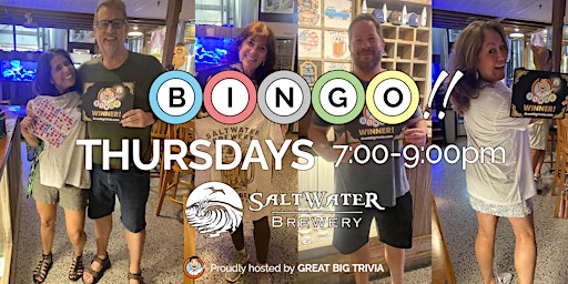 Imagem principal do evento Bingo Night @ Saltwater Brewery | Fun Times! | Fabulous Prizes! | Play Free