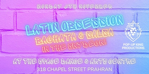 Latin Obsession - Bachata & Salsa in The Skydeck Mon 6th Nov primary image