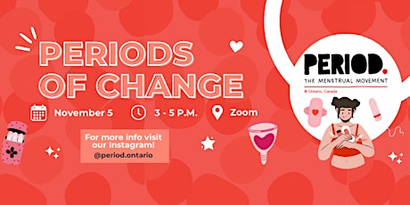 Periods of Change: A Seminar on Menstrual Equity primary image