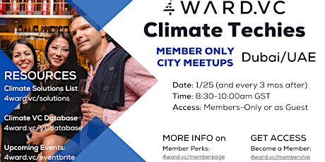 Climate Techies Dubai / UAE Monthly Climate Coffees Networking Meetup