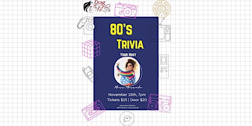 80's Trivia Night Hosted by Miss. Moscato primary image