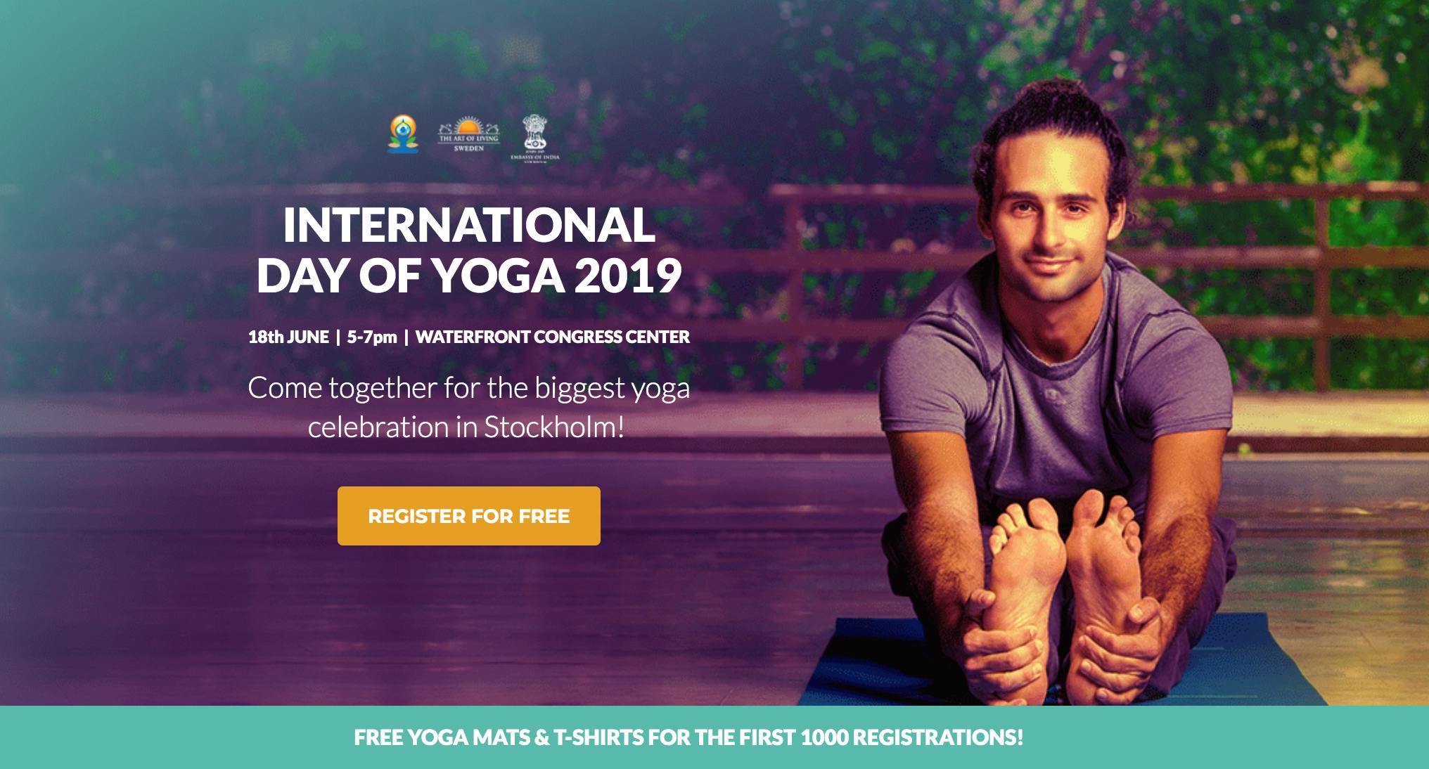 Come together to celebrate The International Yoga Day in Stockholm!