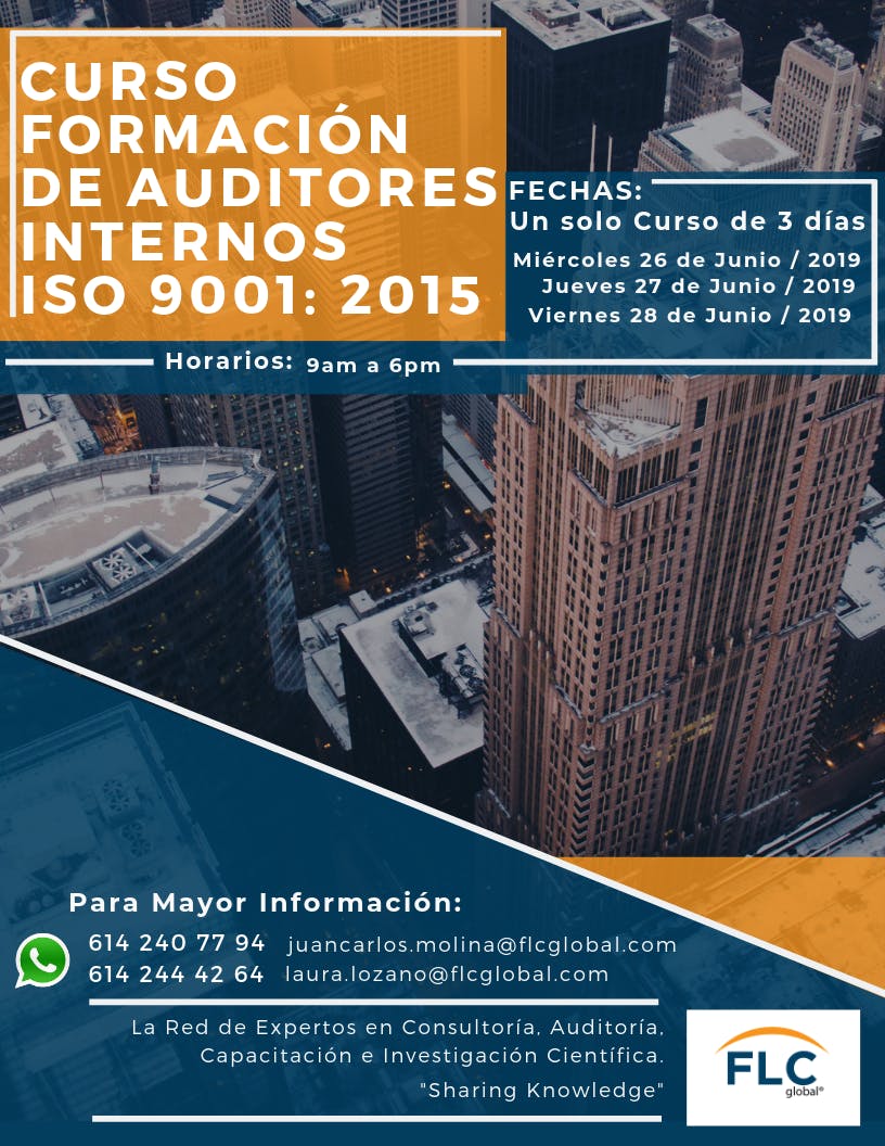 Curso Formación de Auditores Internos ISO 9001:2015