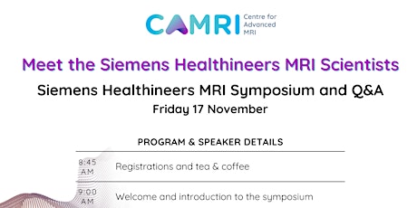 CAMRI - Siemens Healthineers MRI Symposium primary image