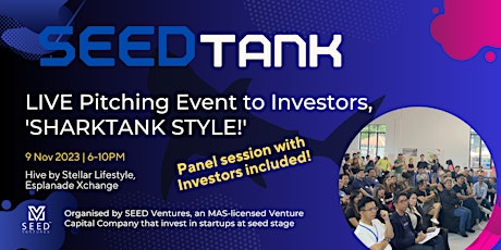 SEEDtank - SharkTank Style Startup Pitching Event (24th Edition) primary image