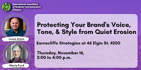 Imagem principal do evento Protecting Your Brand's Voice, Tone, & Style from Quiet Erosion