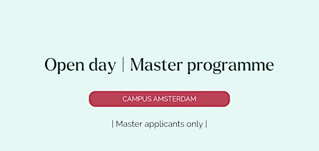 Master | Open Day on Amsterdam campus