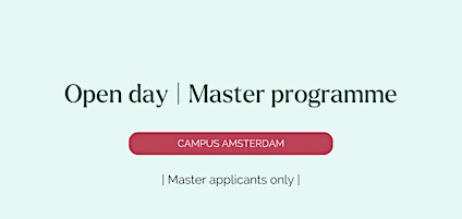 Imagem principal do evento Master | Open Day on Amsterdam campus