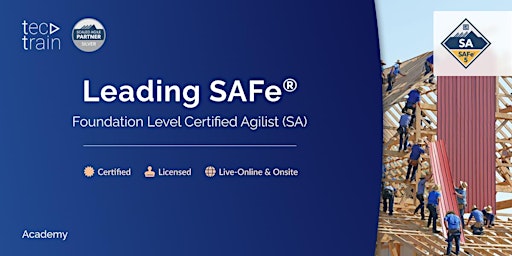 Image principale de SAFe Agilist Leading SAFe 6.0 Training 07-08 Mai 2024 / Live-Online