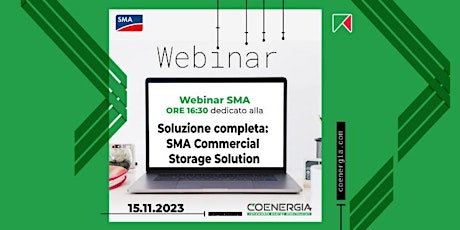 Primaire afbeelding van Webinar dedicato alla Soluzione completa: SMA  Commercial Storage Solution