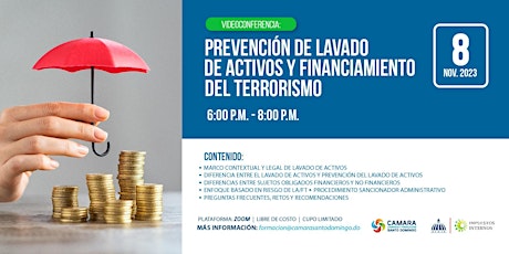 Image principale de VIDEOCONFERENCIA PREVENCIÓN DE LAVADO DE ACTIVOS Y FINANCIAMIENTO DEL TERRO