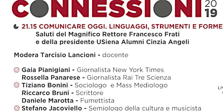 CONNESSIONI 2019 - COMUNICARE OGGI. Linguaggi, strumenti e forme di espressione primary image