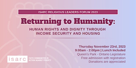 ISARC Religious Leaders Forum 2023 primary image