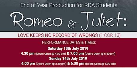 RDA UK End of Year Student Production primary image