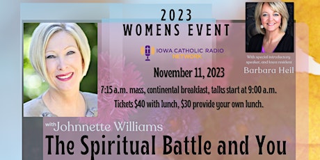 Johnnette Williams (Women of Grace)  The Spiritual Battle and You primary image