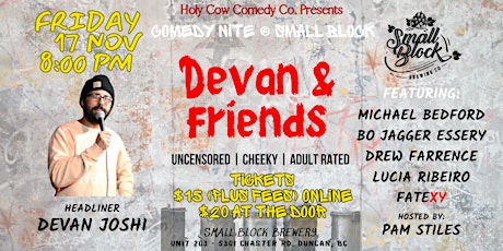 Comedy Nite at Small Block - Devan & Friends! primary image