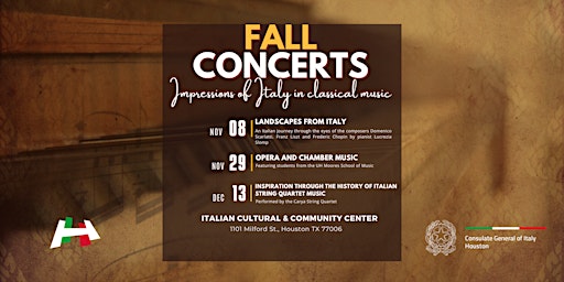Fall Concert Series: Impressions of Italy in Classical Music primary image