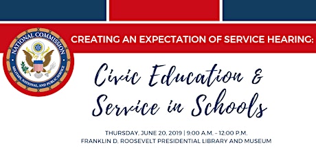 Creating an Expectation of Service Hearing: Civic Education and Service in Schools primary image
