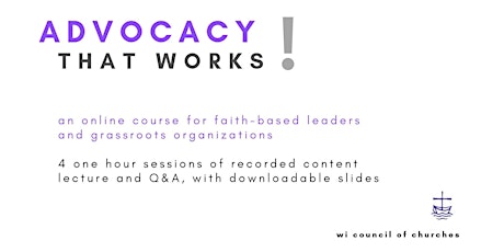 Advocacy That Works! (RECORDED CONTENT) primary image