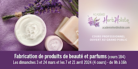 Hauptbild für Fabrication de produits de produits de beauté et parfums (cours 184)