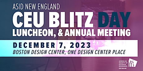 2023  CEU Blitz Day, Luncheon,  and  Annual Meeting primary image