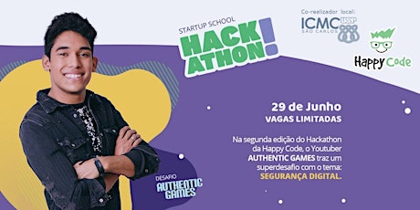 Imagem principal do evento Hackathon Authentic Games | Happy Code São Carlos e ICMC USP