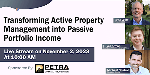 Transforming Active Property Management into Passive Portfolio Income primary image