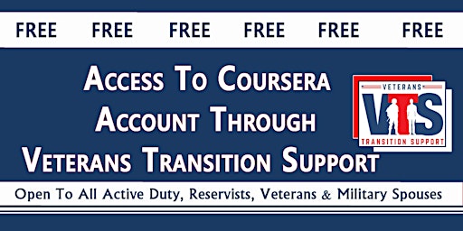 Primaire afbeelding van No Cost On-Line Coursera Certification Courses For Military and Spouse