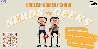 Image principale de Nerds vs Geeks: an English Comedy Show