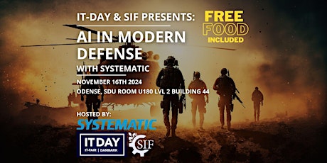 Image principale de AI in Modern Defence with Systematic by SIF and IT-DAY
