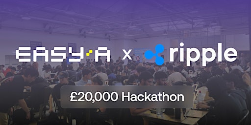 Imagem principal de EasyA x Ripple Hackathon: win £20,000 in cash! [SPECIAL EXTRA EARLY ACCESS]