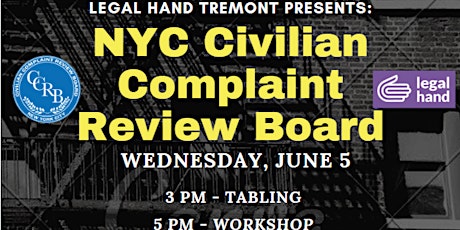 NYC CCRB Workshop - Legal Hand Tremont primary image