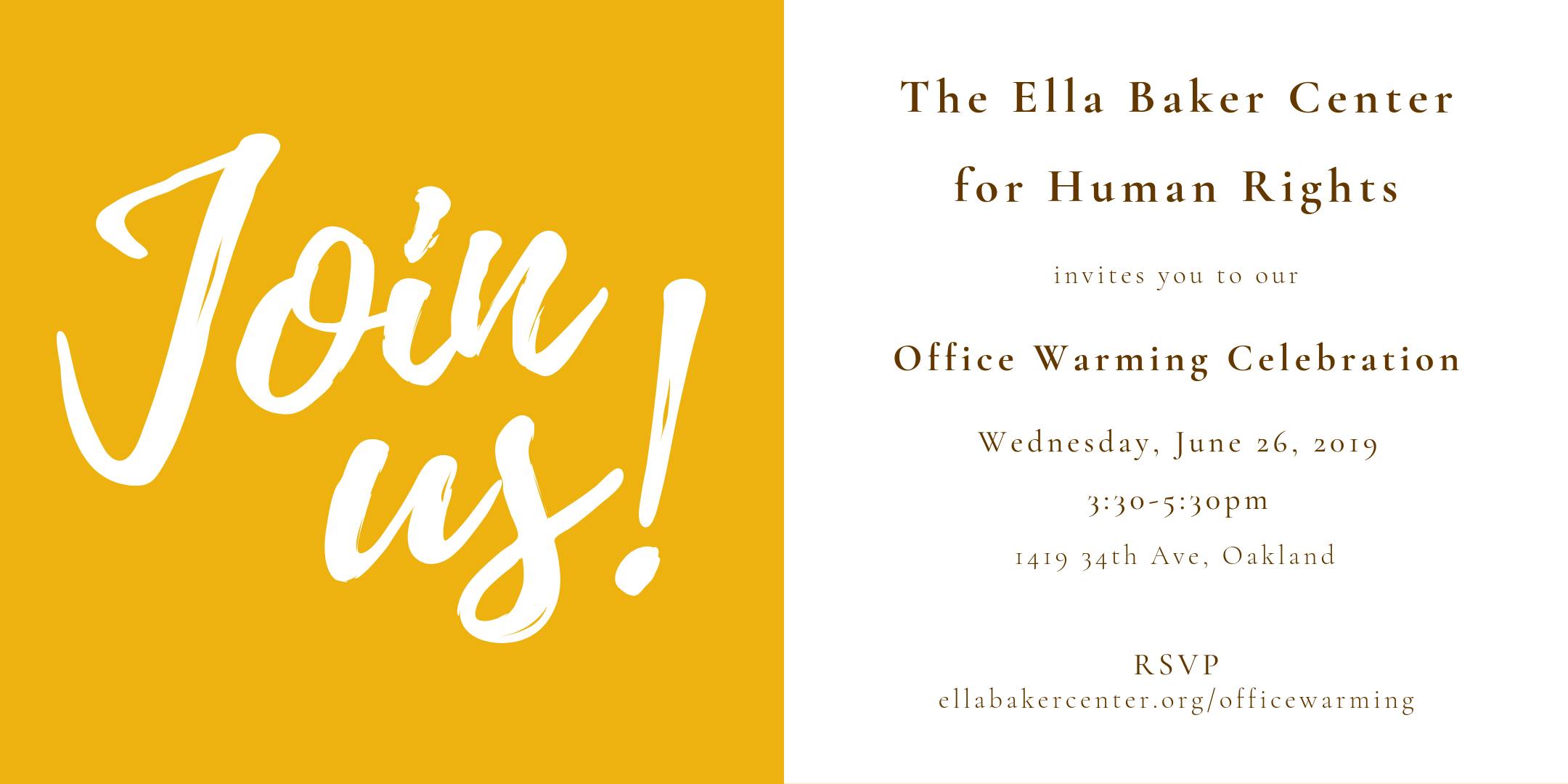 Ella Baker Center Open House