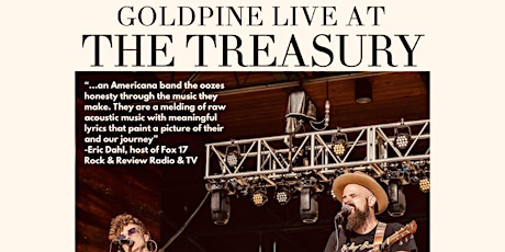 Primaire afbeelding van Goldpine Live at The Treasury! Sessions from Studio A & WNIJ Broadcasting