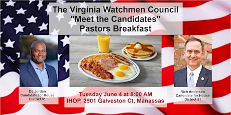 Virginia Watchmen Council Meet the Candidates Pastors Breakfast primary image