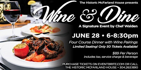 Wine & Dine A Signature Event with Chef William Walden primary image