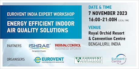 Imagem principal do evento Eurovent India Expert Workshop: Energy Efficient IAQ Solutions