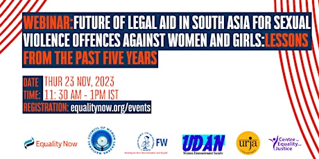 Image principale de Webinar: Future of Legal Aid in South Asia for Sexual Violence