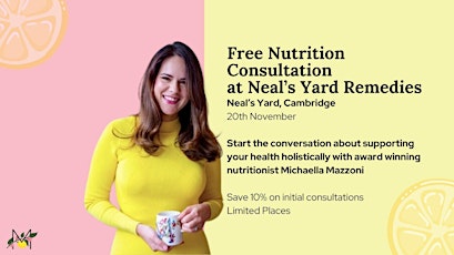 Free Nutrition Consultation at Neal's Yard Remedies Cambridge primary image