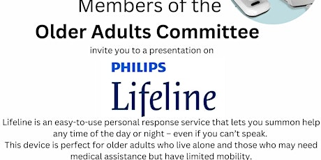 Image principale de A presentation on Philips's Lifeline for Older Adults