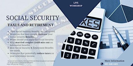 Imagen principal de Tax Planning and Maximizing Social Security - Educational Webinar