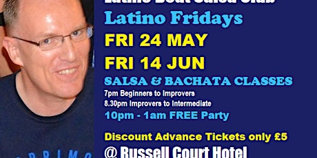 LATINO BEAT Latino Fridays @ Russell Court Hotel Bournemouth FRI 14 JUN primary image