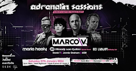 Adrenalin Sessions Pres. Marco V + More at Seek Nightclub (Hyde Dublin) primary image