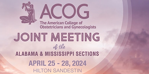 EXHIBITOR REGISTRATION- 2024 AL/MS ACOG Joint Meeting-- April 25-28, 2024 primary image