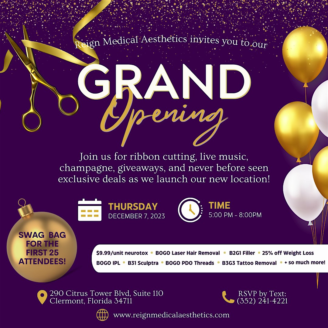 Grand Opening at Reign Medical Aesthetics