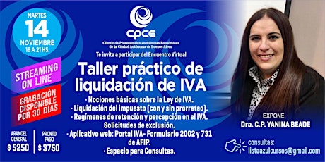 Hauptbild für Taller práctico de liquidación de IVA