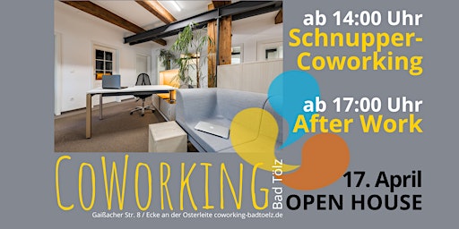 Hauptbild für Open House & After Work im CoWorking Bad Tölz