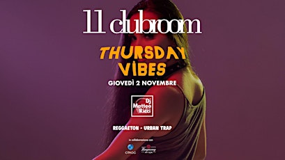 Free entry + Free drink @ 11ClubRoom Thursday Vibes primary image