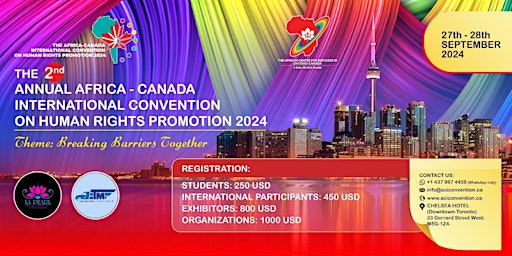 Hauptbild für The Africa Canada International Convention on Human Rights Promotion 2024