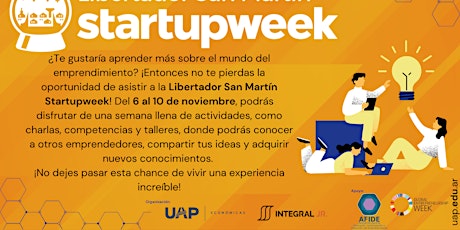 Image principale de Libertador San Martín Startup Week